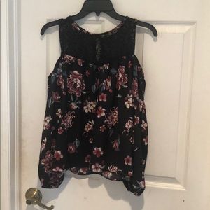 Floral Cold Shoulder Top